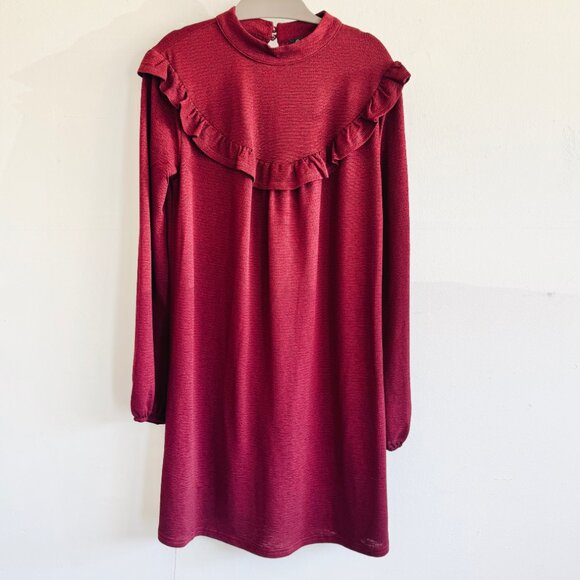 Miss Selfridge Red Burgundy Mini Dress - Picture 2 of 4